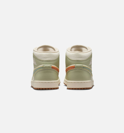 Air Jordan 1 Mid SE - Women's Lifestyle Shoe (Olive Aura/Pearl White/Lawn)