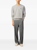 AMI Paris grey cotton sweatshirt with Ami de Coeur