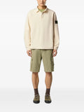 Stone Island polo collar cotton sweatshirt