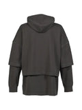 ARNODEFRANCE layered-design logo-print hoodie