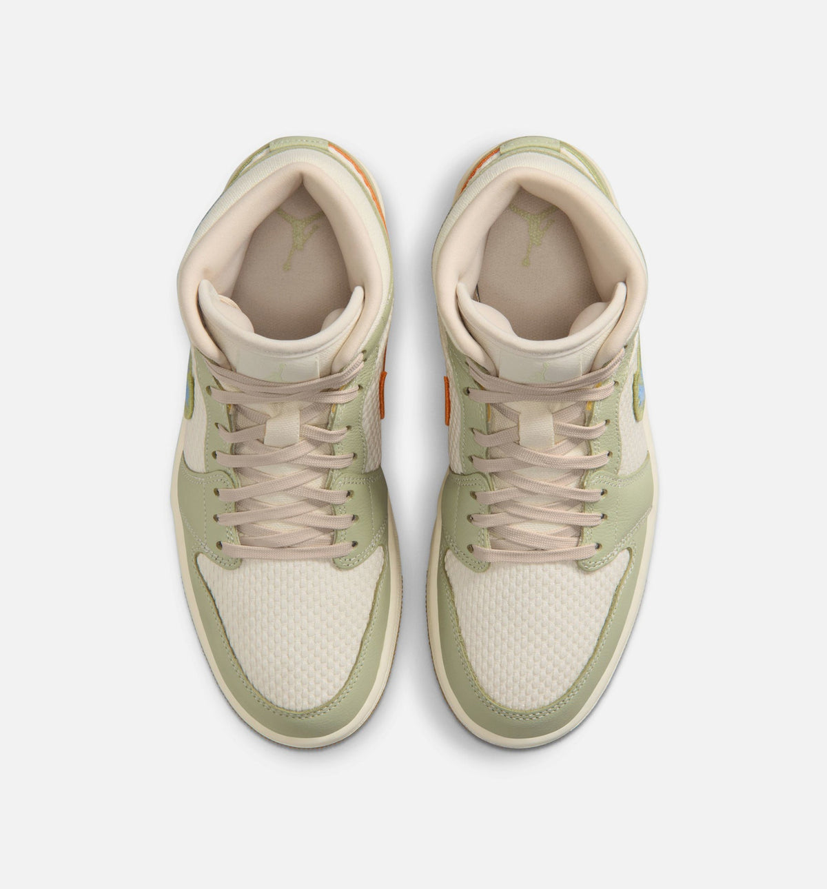 Air Jordan 1 Mid SE - Women's Lifestyle Shoe (Olive Aura/Pearl White/Lawn)